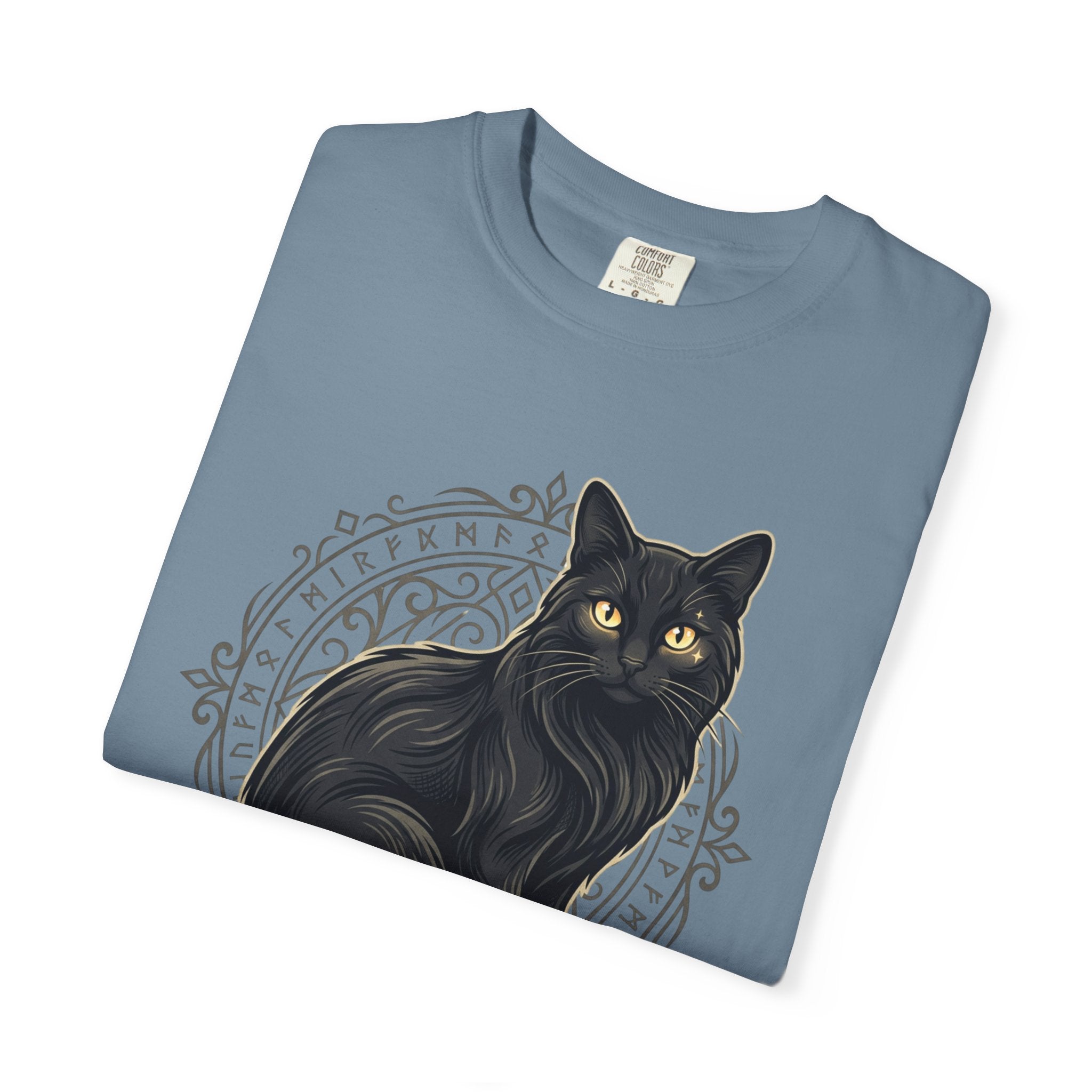 Hello Darkness My Old Friend black cat T-Shirt | Gothic Cat Tee