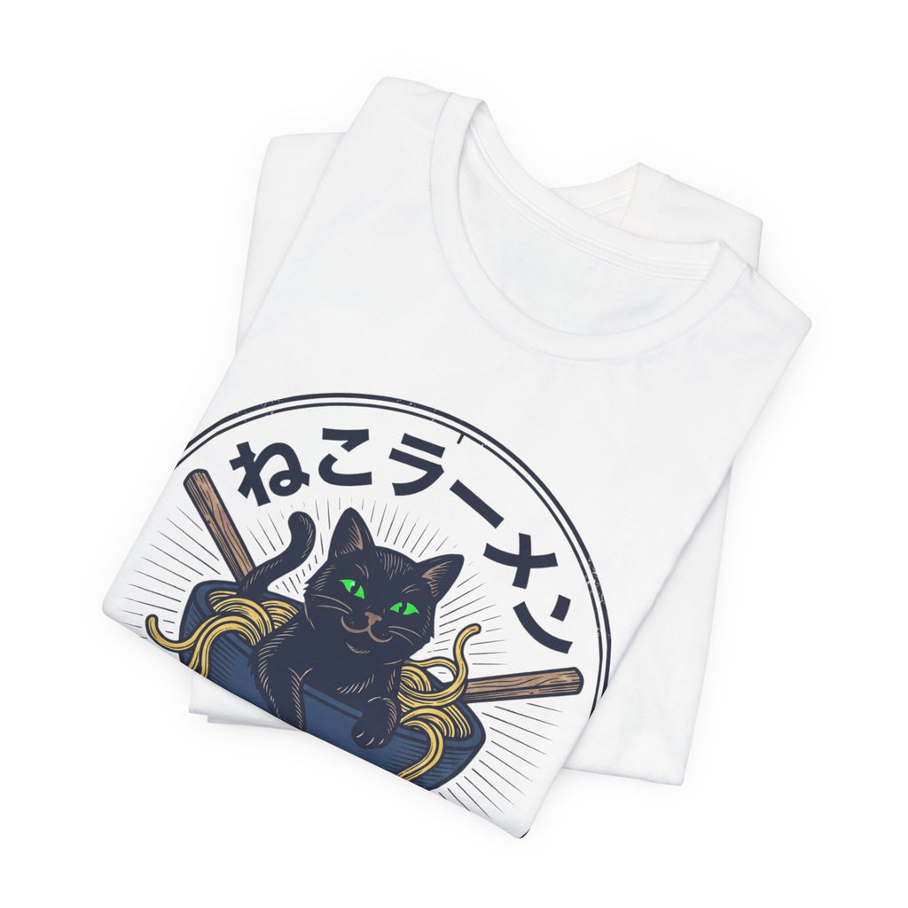 Black Cat Ramen Bowl Tee | Late Night Noodles