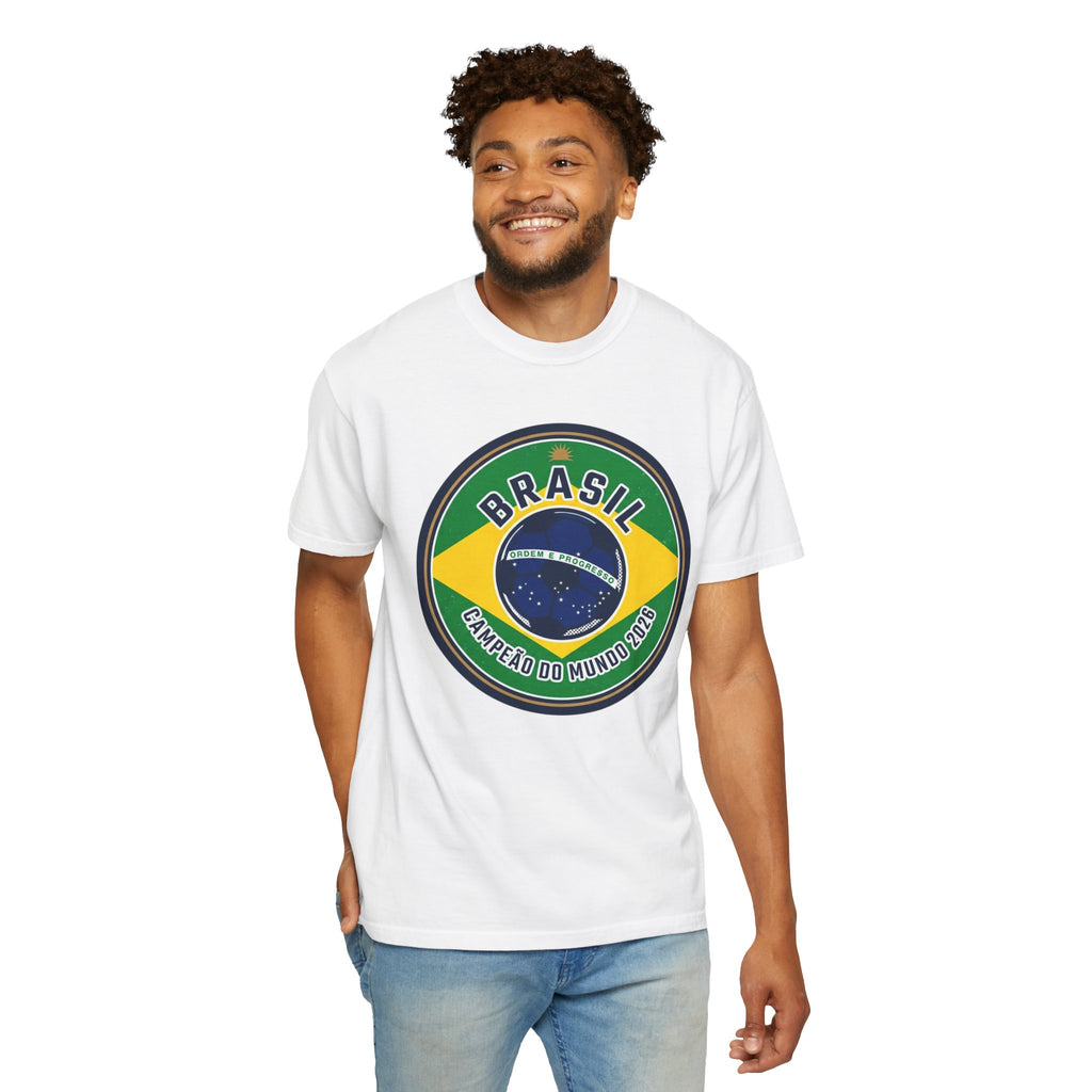 Brasil Flag Emblem T-Shirt | Brazil Campeonato do Mundo 2022