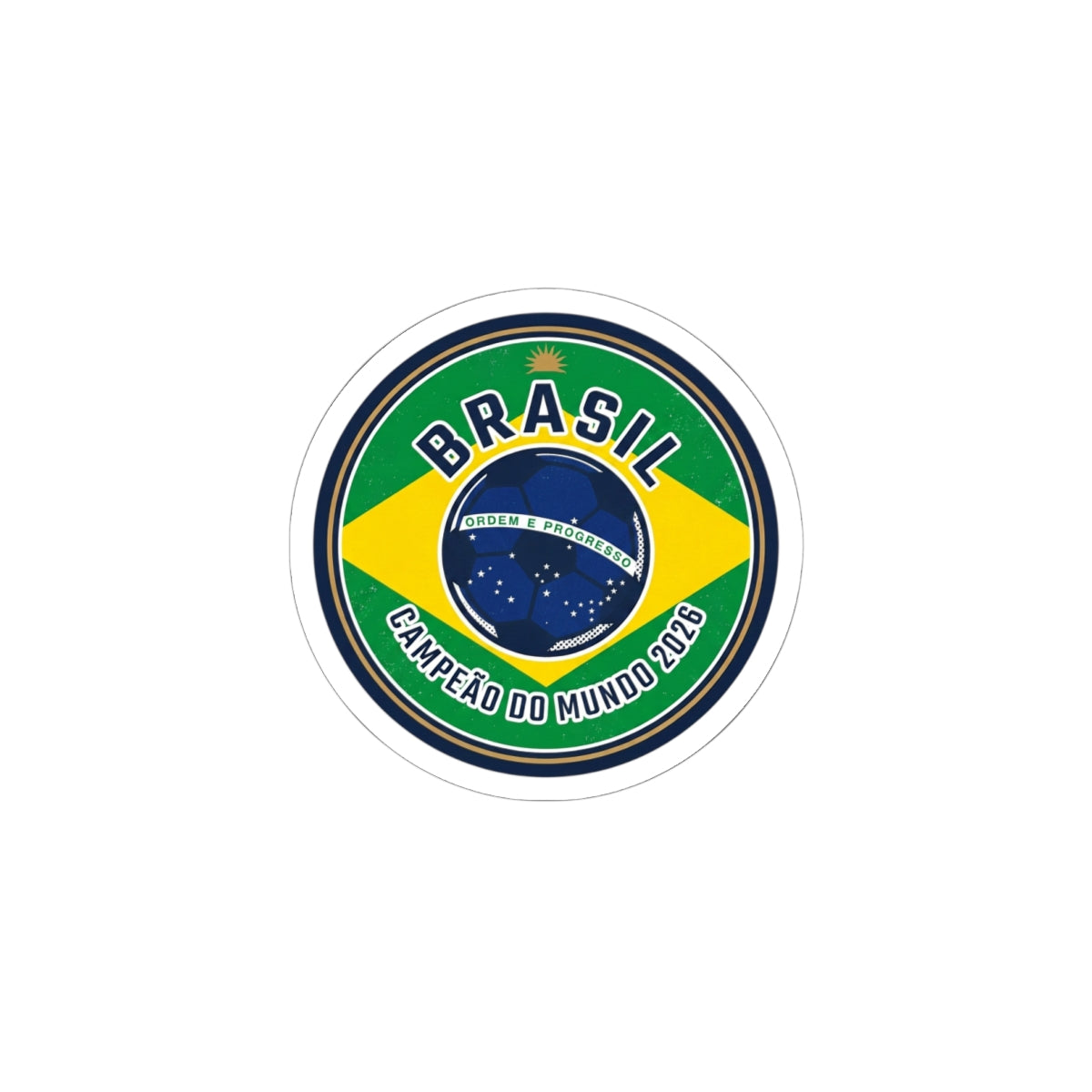 Brazil Flag Crest Sticker | Soccer Championship, Country Pride 2026