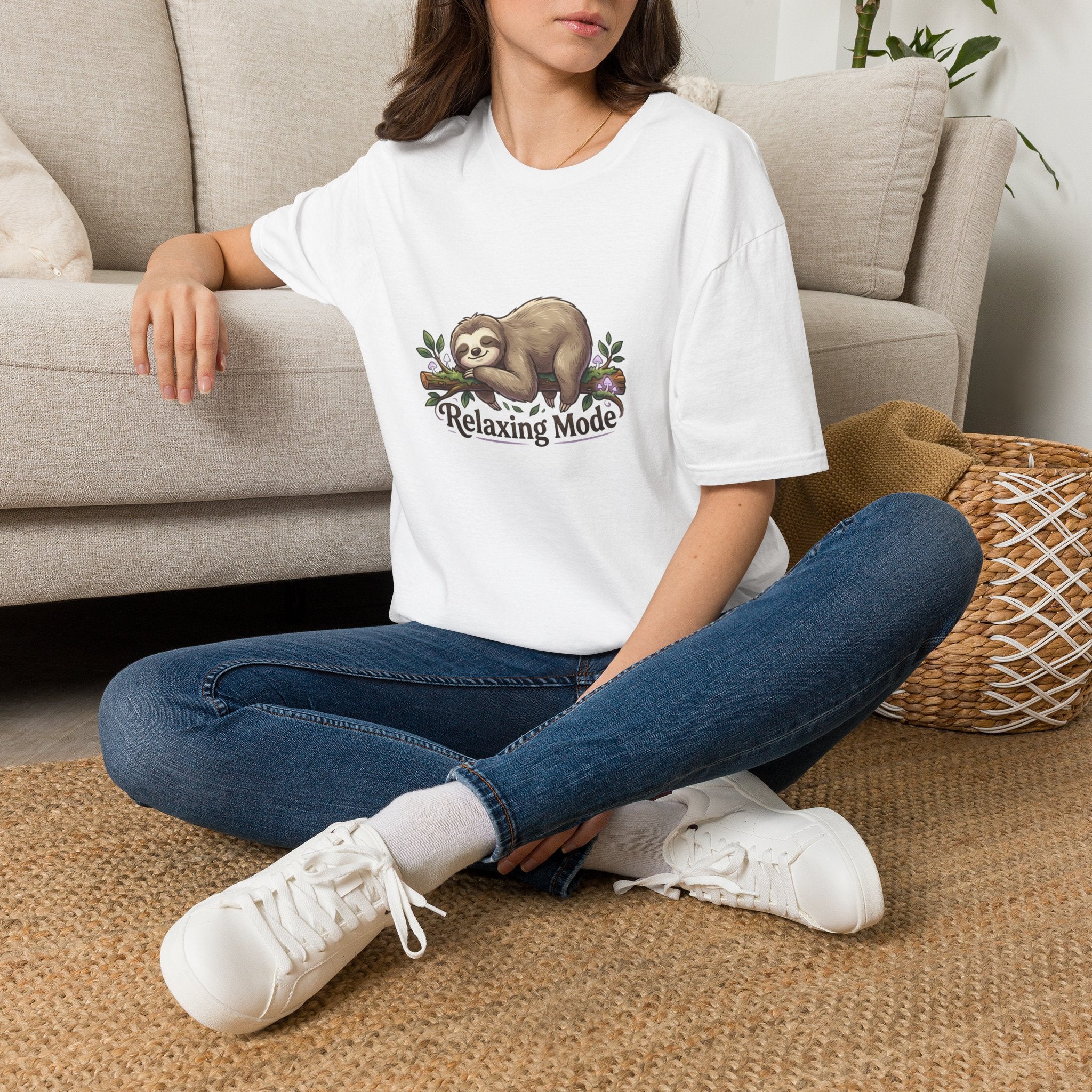 Relaxing Mode Sloth T-Shirt | Cute Sloth Graphic Tee