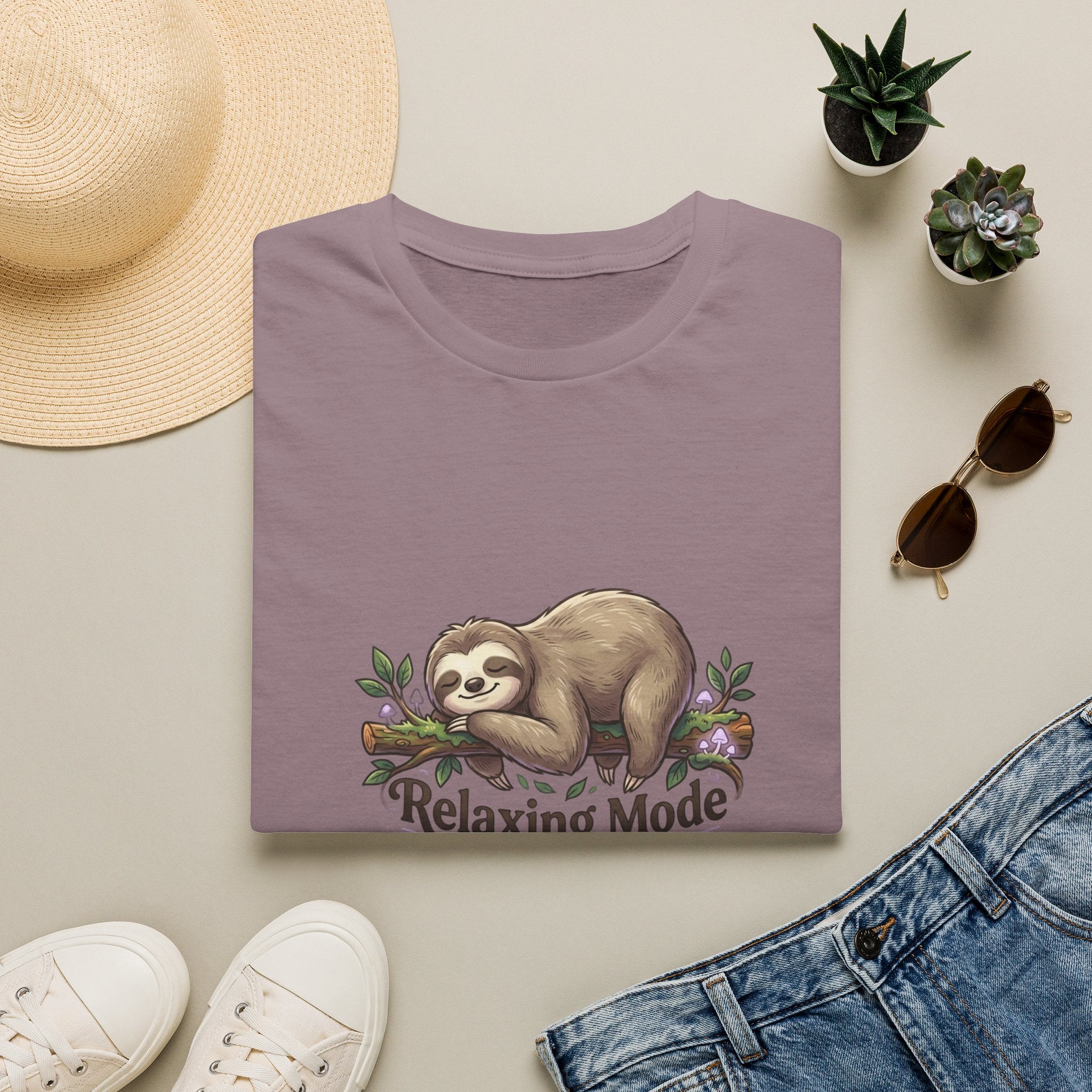 Relaxing Mode Sloth T-Shirt | Cute Sloth Graphic Tee