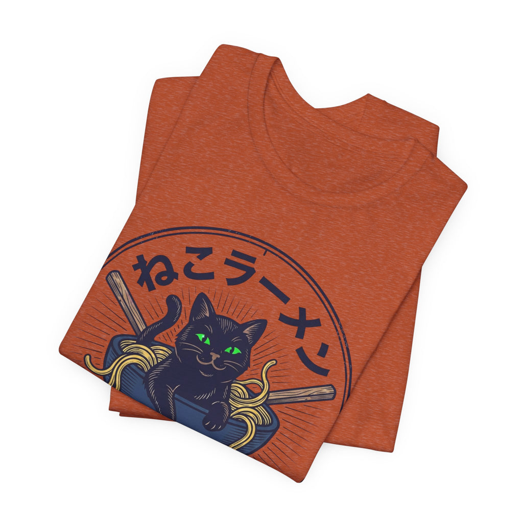 Black Cat Ramen Bowl Tee | Late Night Noodles