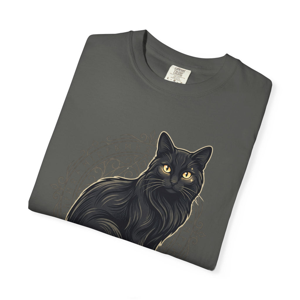 Hello Darkness My Old Friend black cat T-Shirt | Gothic Cat Tee