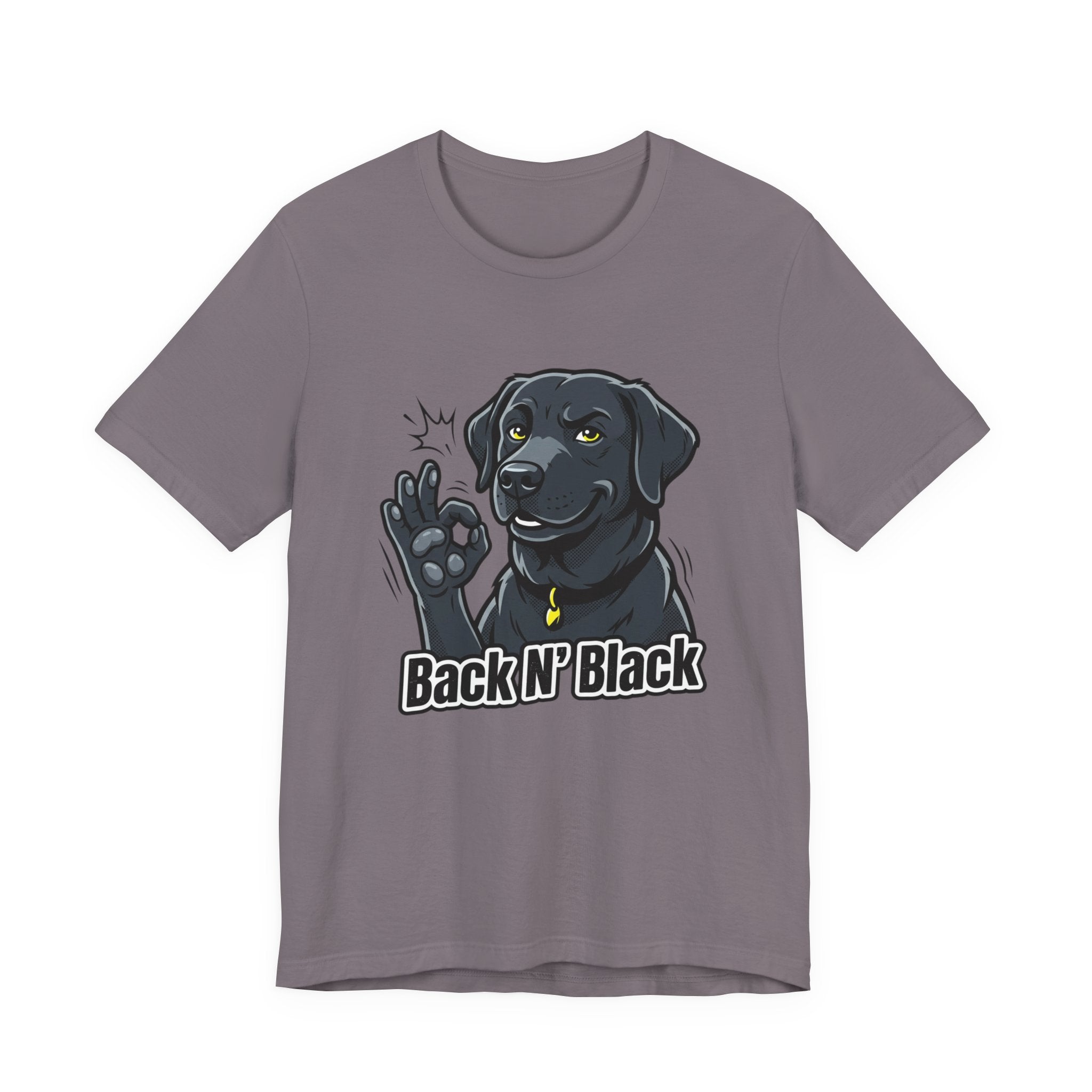 Back N' Black Black Lab Dog Tee | Labrador Illustration, Funny Paw OK Design