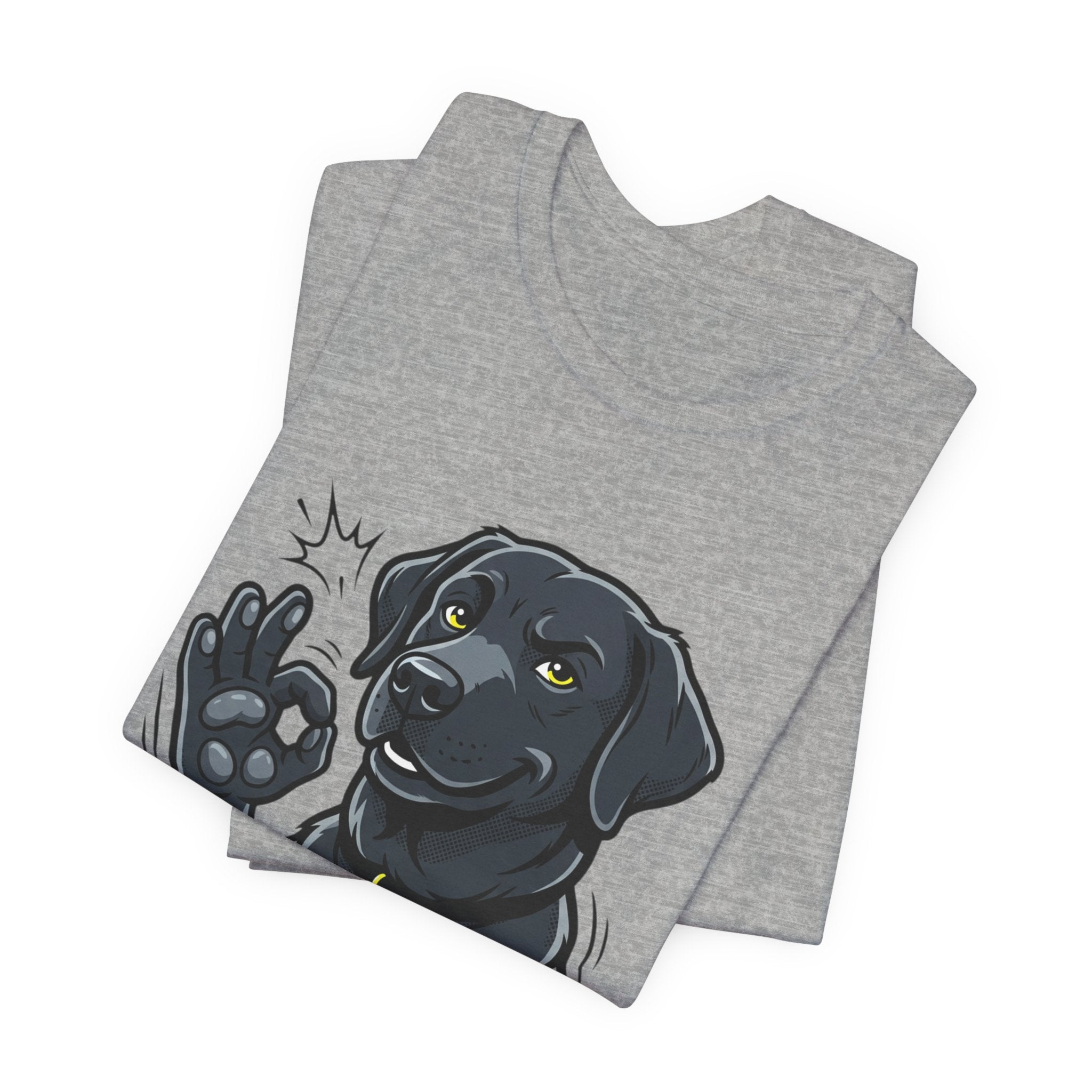 Back N' Black Black Lab Dog Tee | Labrador Illustration, Funny Paw OK Design