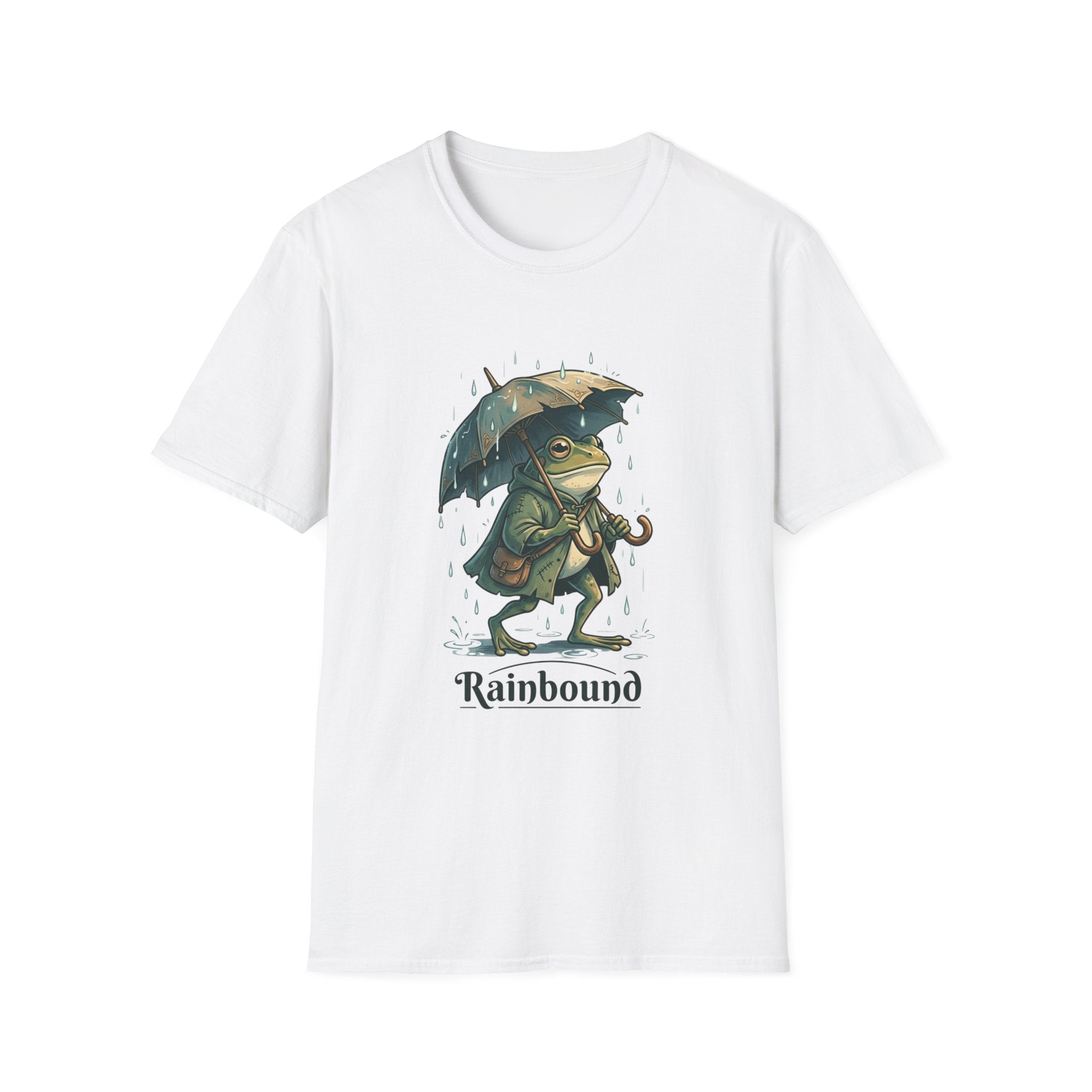 Rainbound Frog with Umbrella T-Shirt