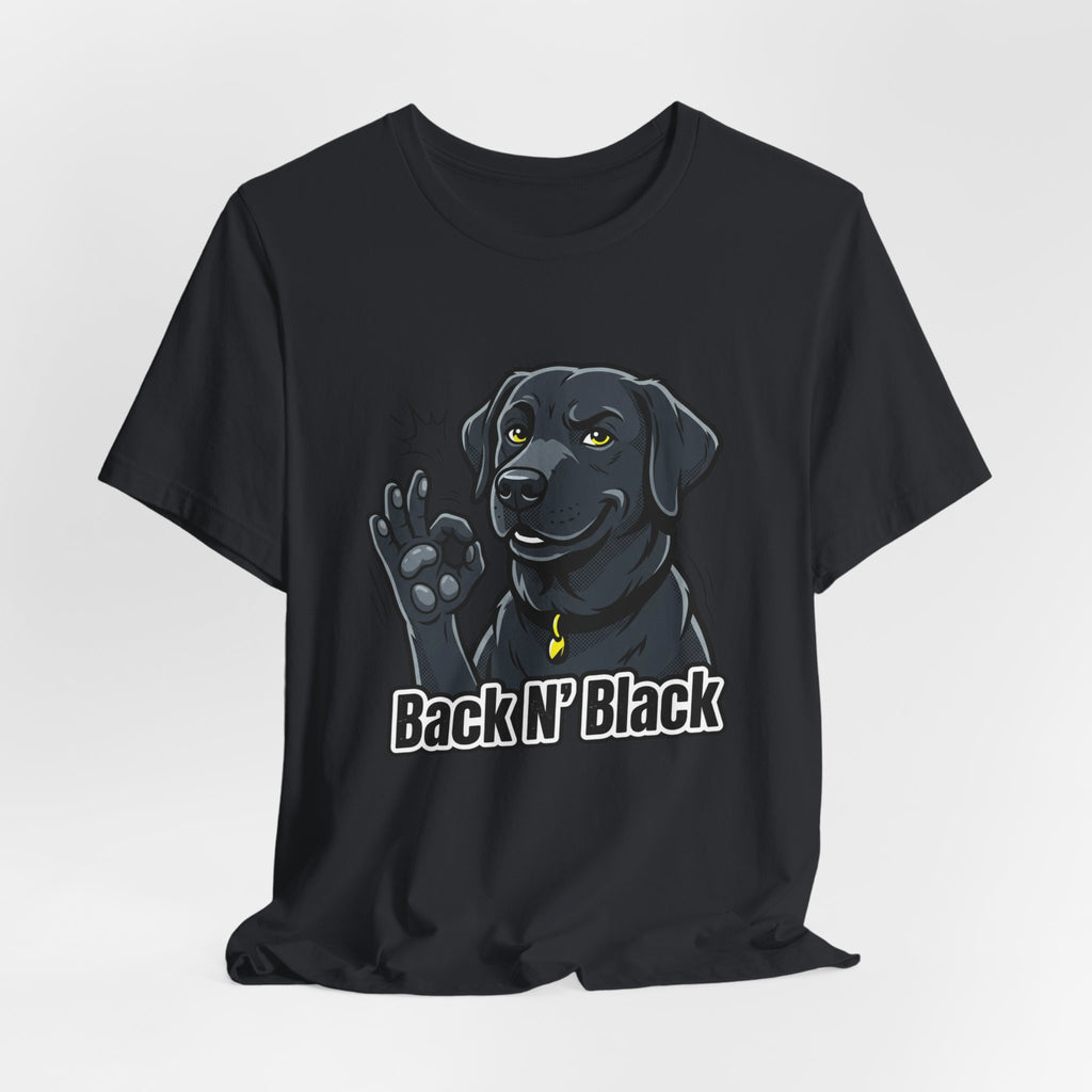 Back N' Black Black Lab Dog Tee | Labrador Illustration, Funny Paw OK Design