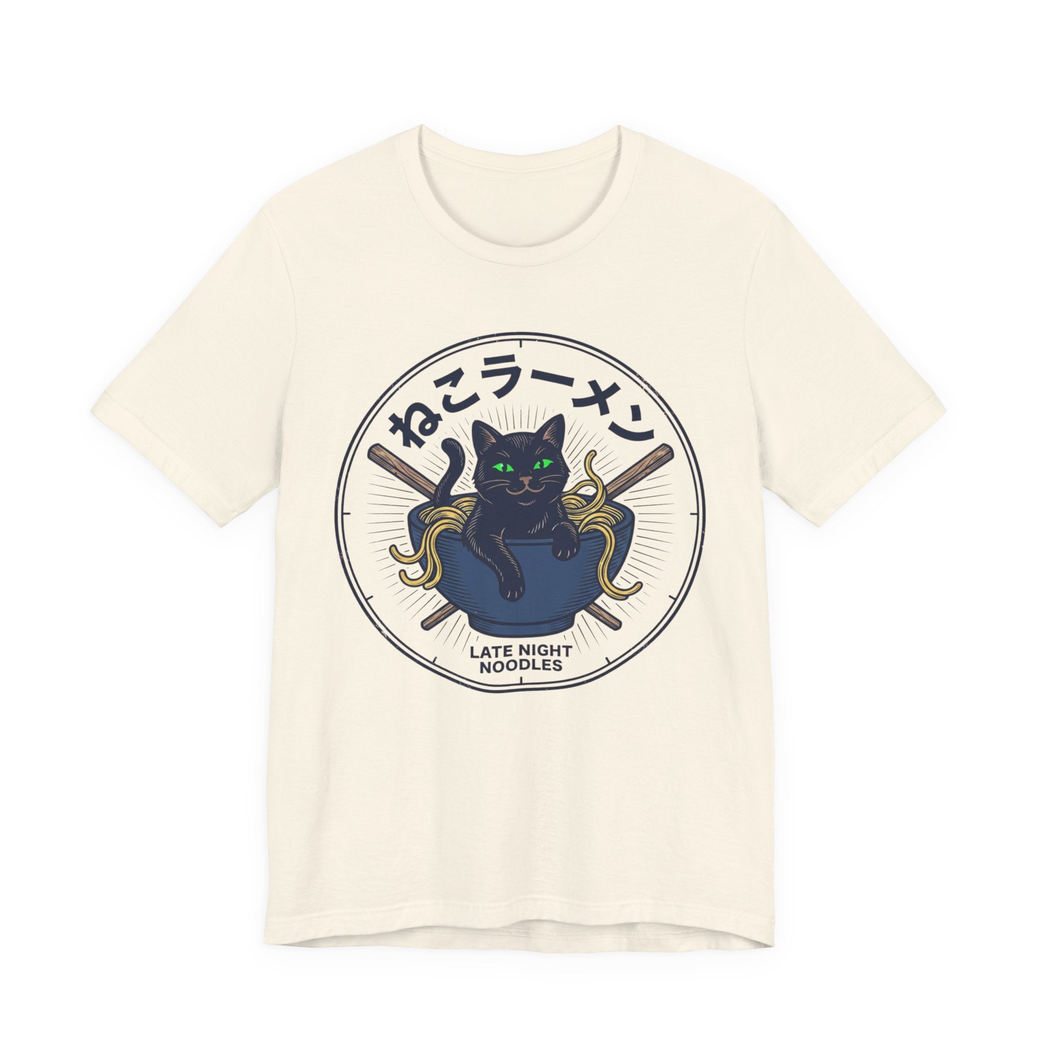 Black Cat Ramen Bowl Tee | Late Night Noodles