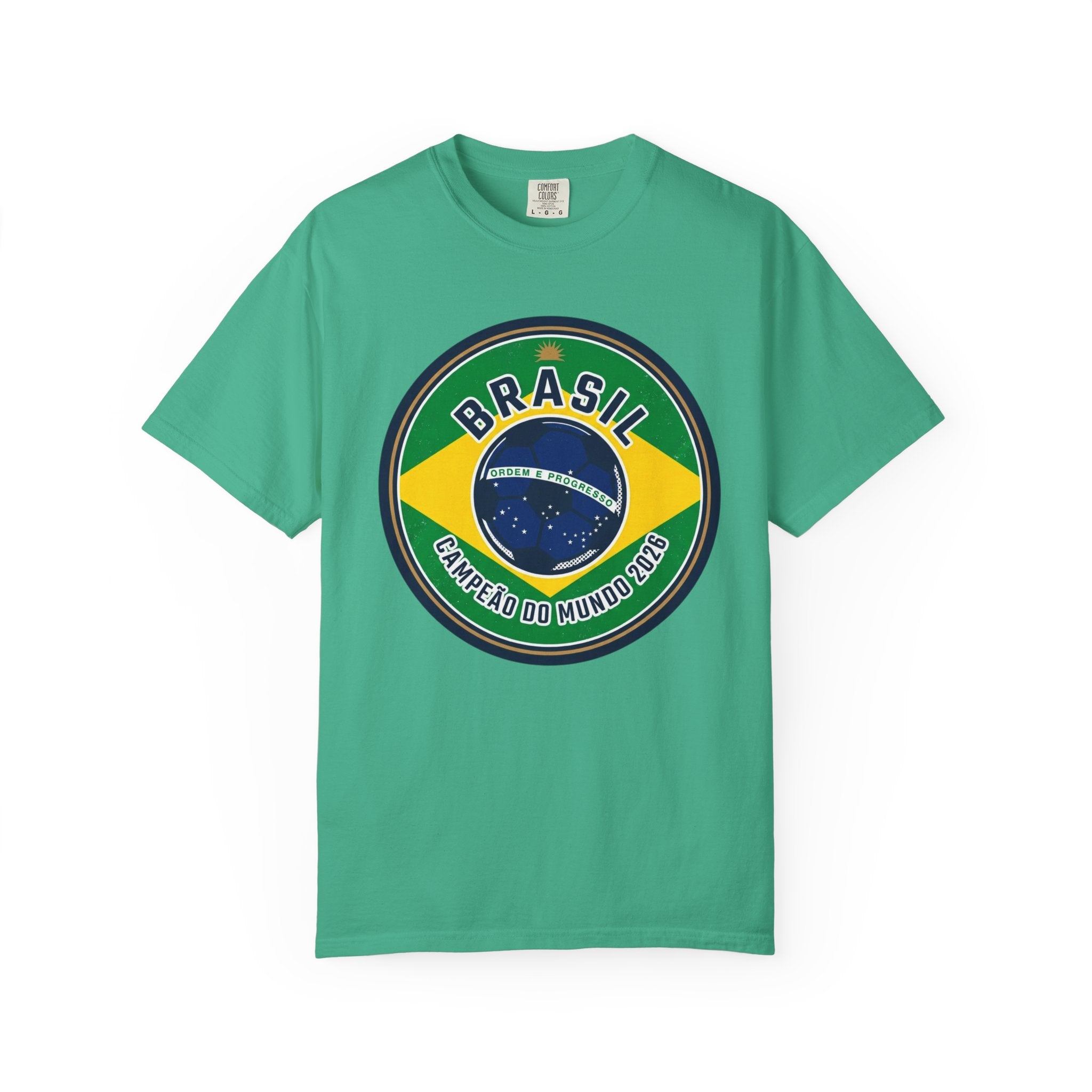 Brasil Flag Emblem T-Shirt | Brazil Campeonato do Mundo 2022