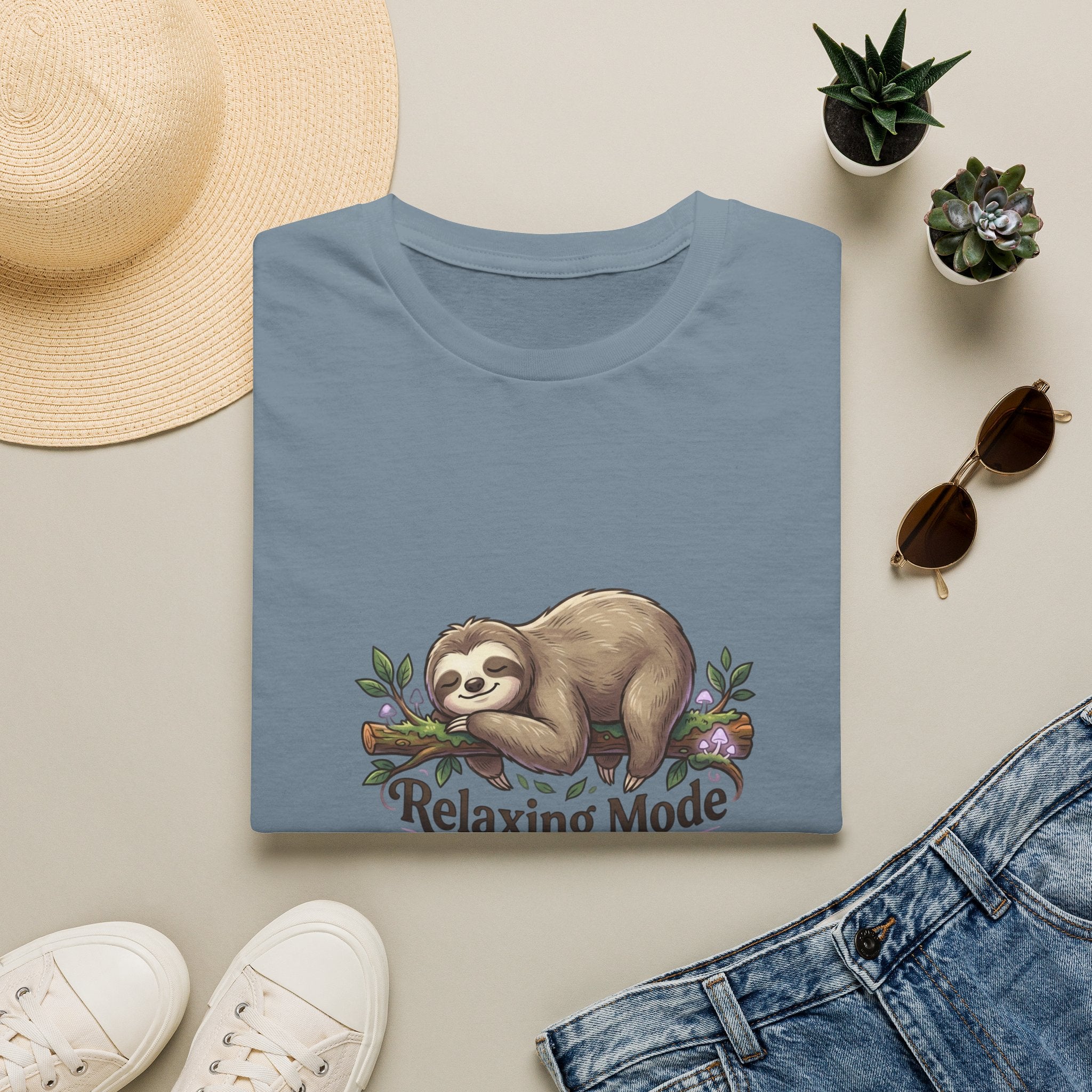Relaxing Mode Sloth T-Shirt | Cute Sloth Graphic Tee