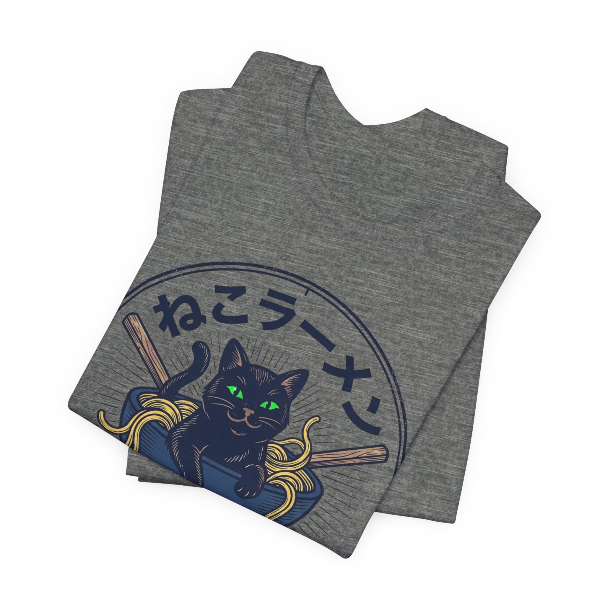 Black Cat Ramen Bowl Tee | Late Night Noodles