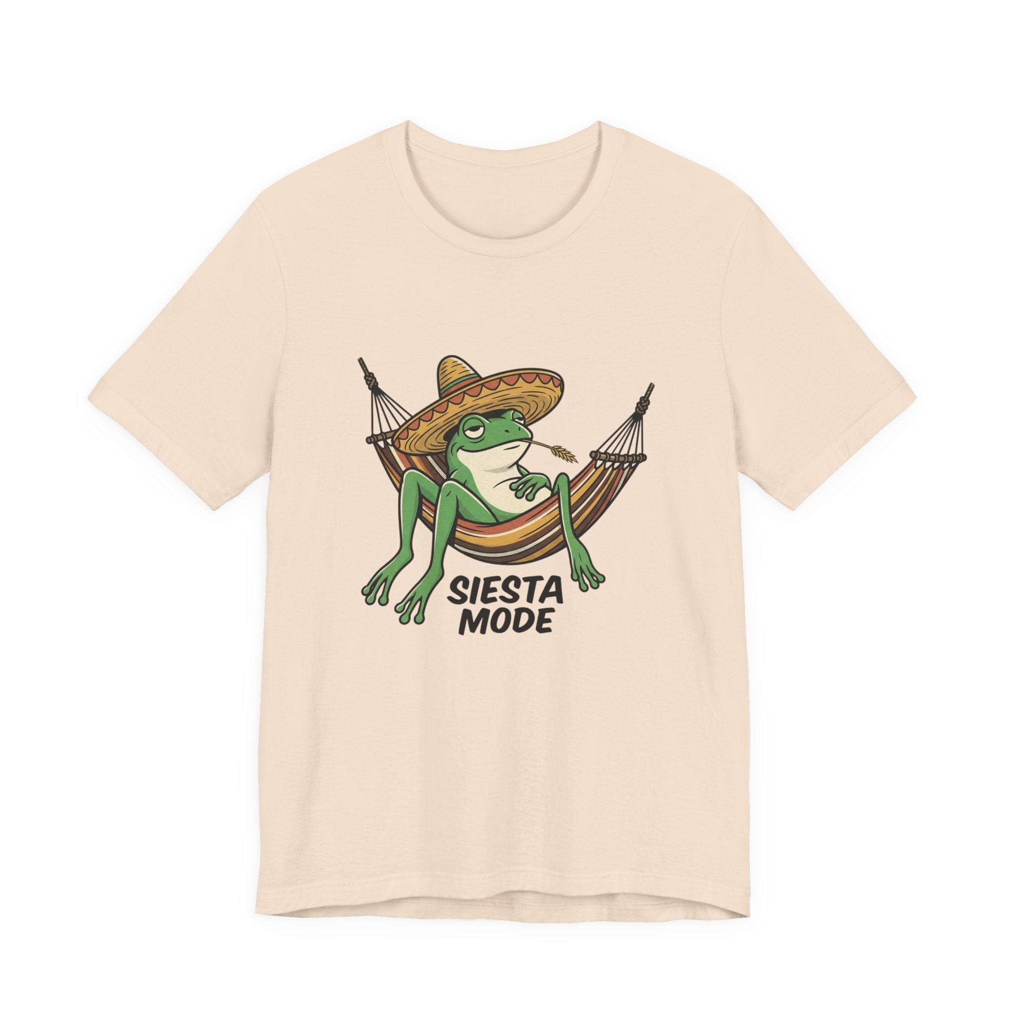 Siesta Mode Frog hammock T-Shirt | Relaxing Sombrero frog tee