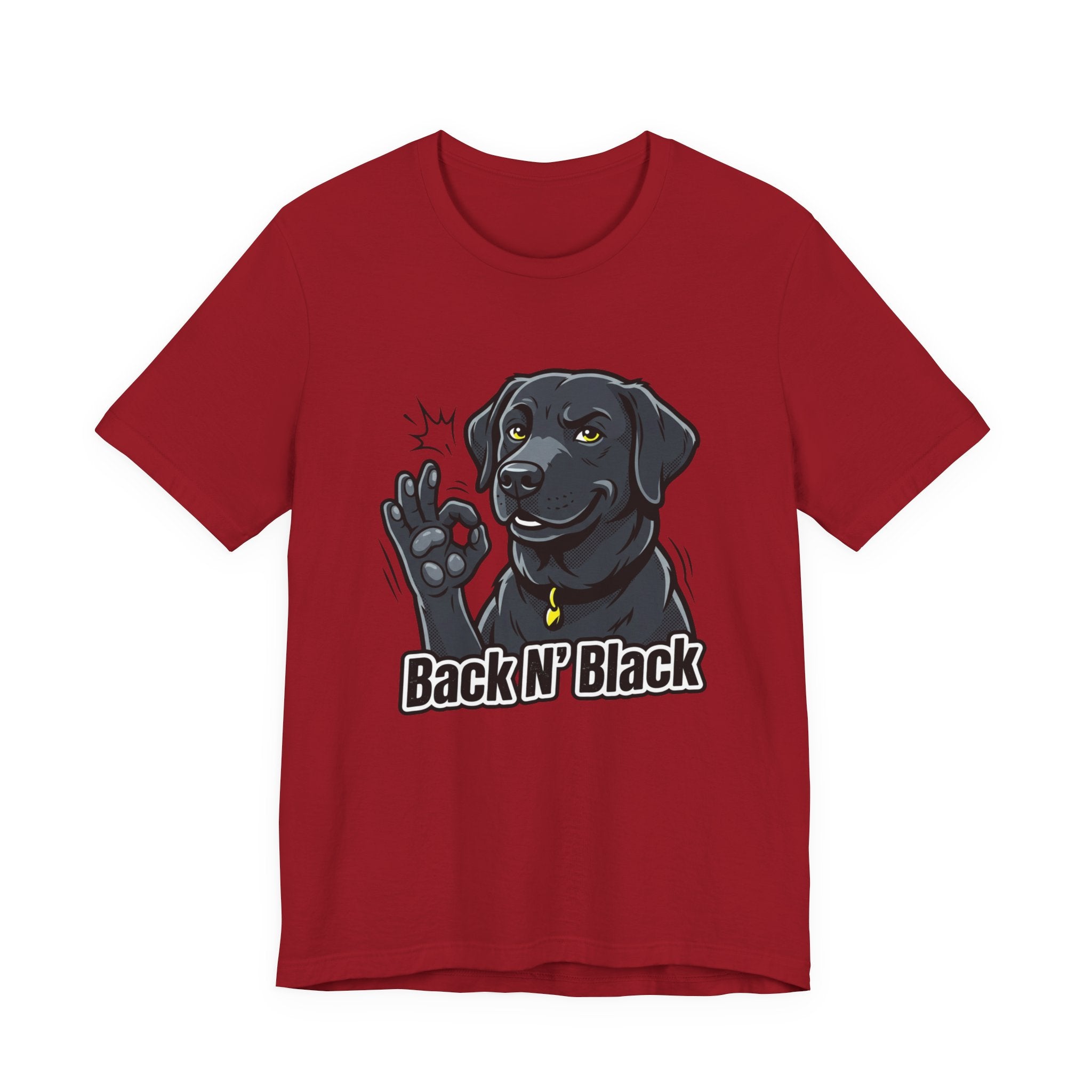Back N' Black Black Lab Dog Tee | Labrador Illustration, Funny Paw OK Design