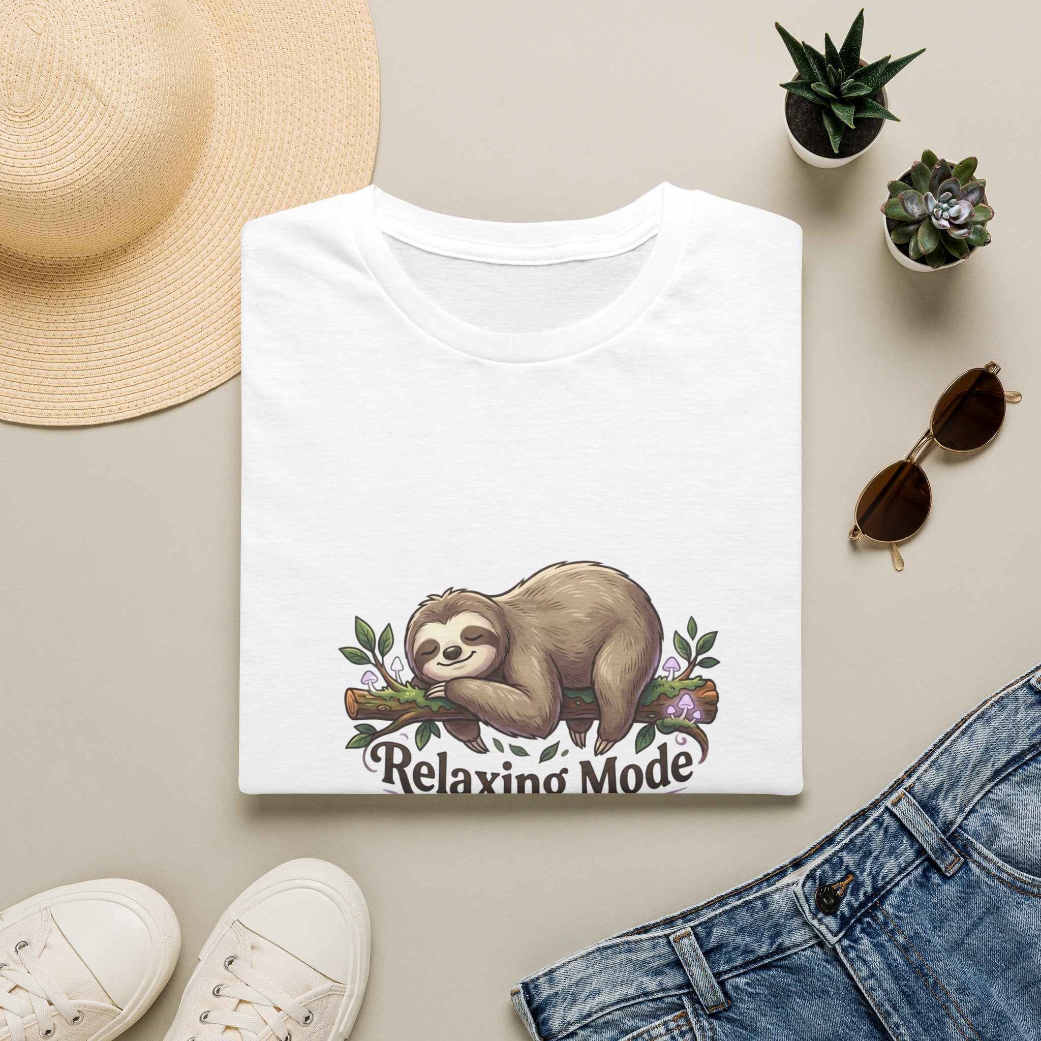 Relaxing Mode Sloth T-Shirt | Cute Sloth Graphic Tee