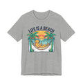 Life Is A Beach dog hammock tee | beach sunset palm trees