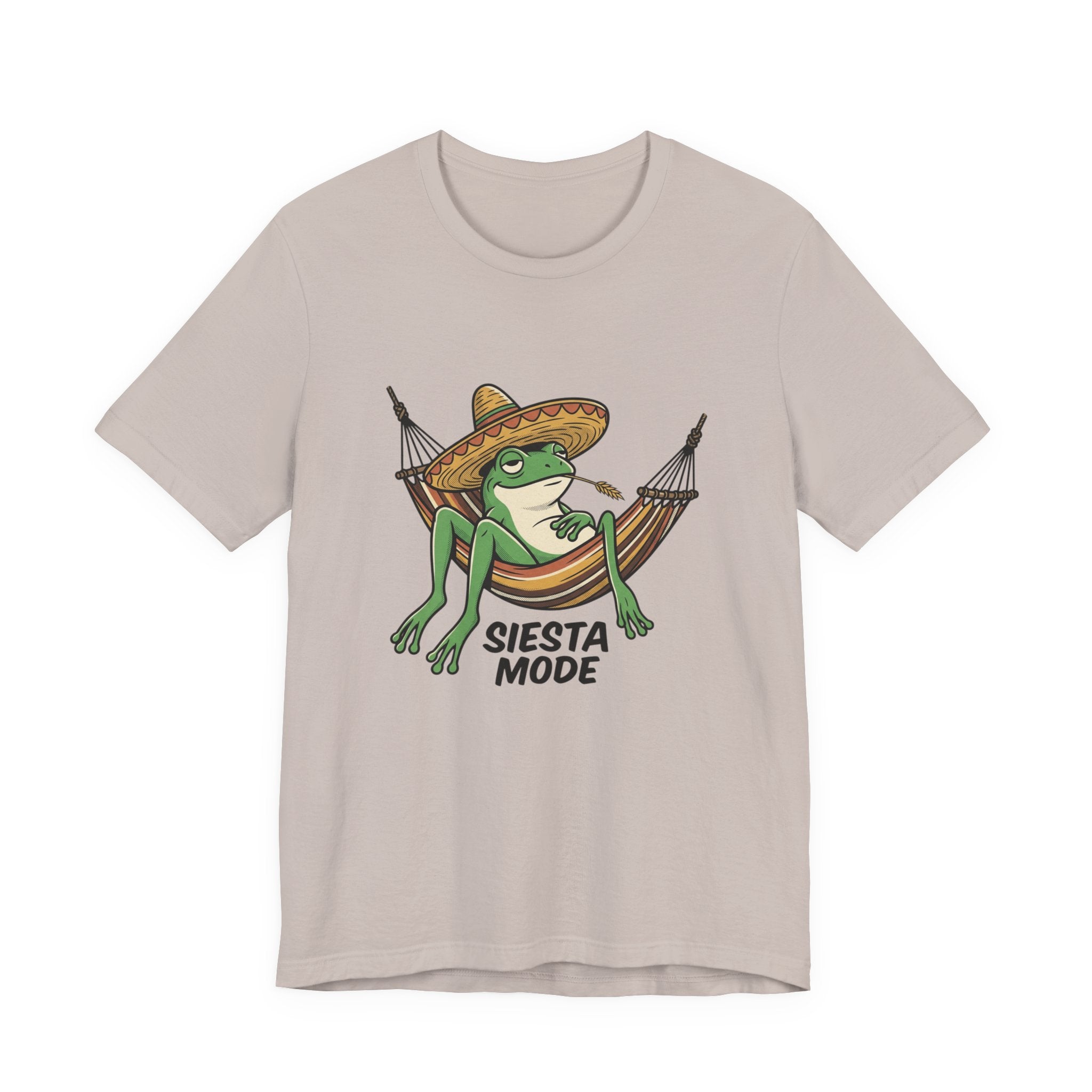Siesta Mode Frog hammock T-Shirt | Relaxing Sombrero frog tee