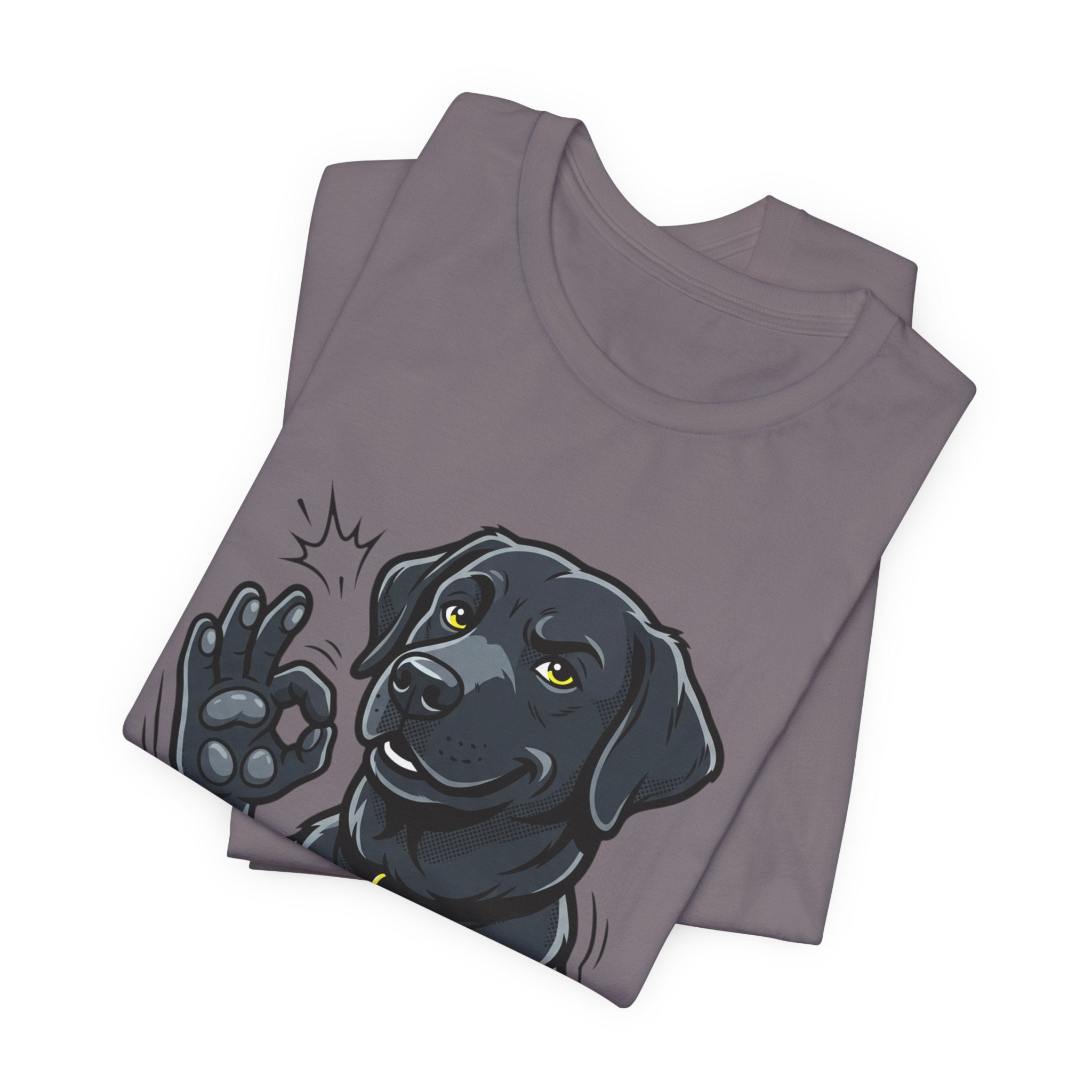 Back N' Black Black Lab Dog Tee | Labrador Illustration, Funny Paw OK Design