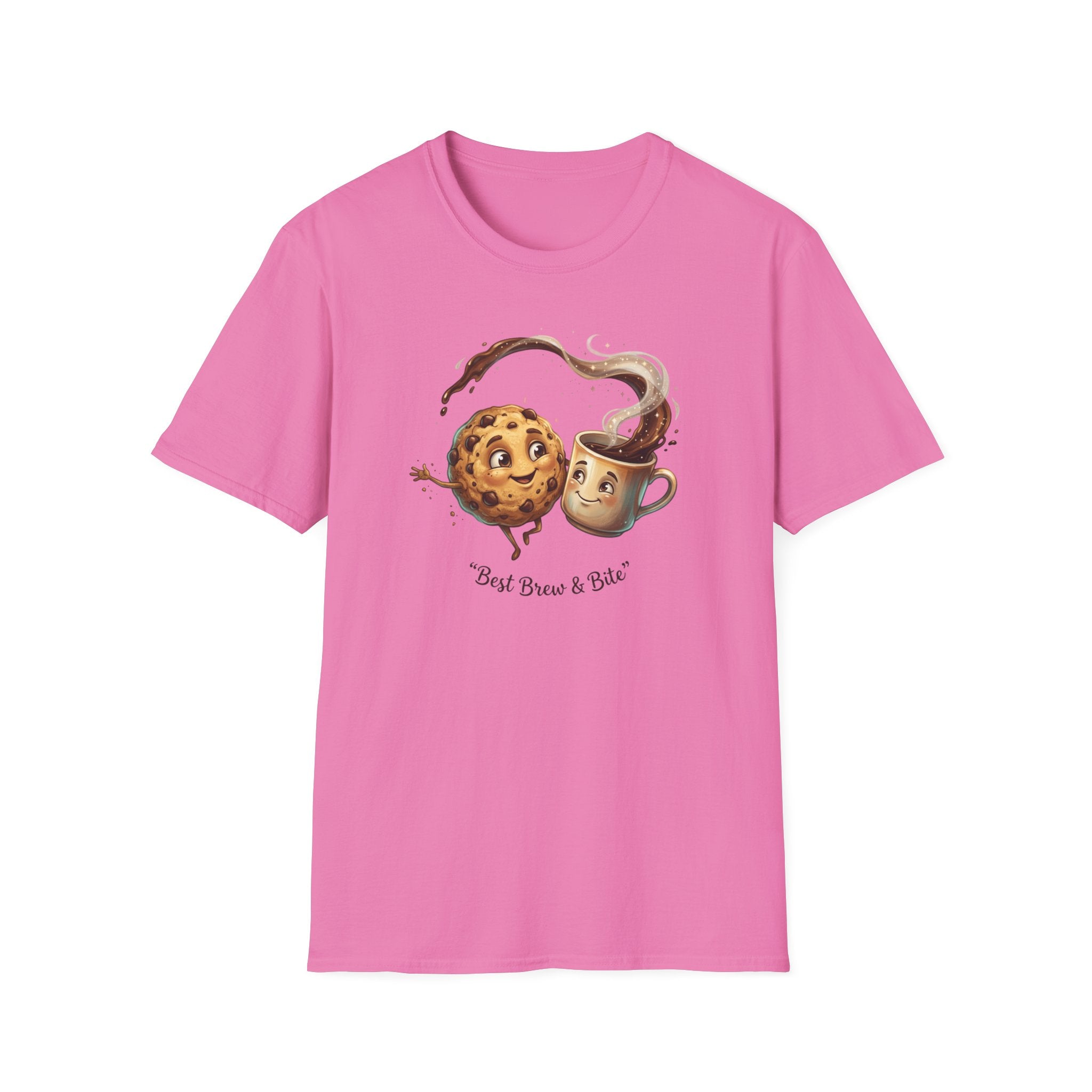 Cookie and Coffee Cartoon T-Shirt | Cute Food Illustration