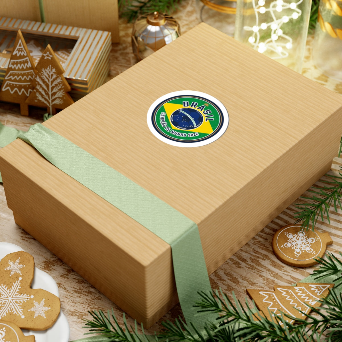 Brazil Flag Crest Sticker | Soccer Championship, Country Pride 2026