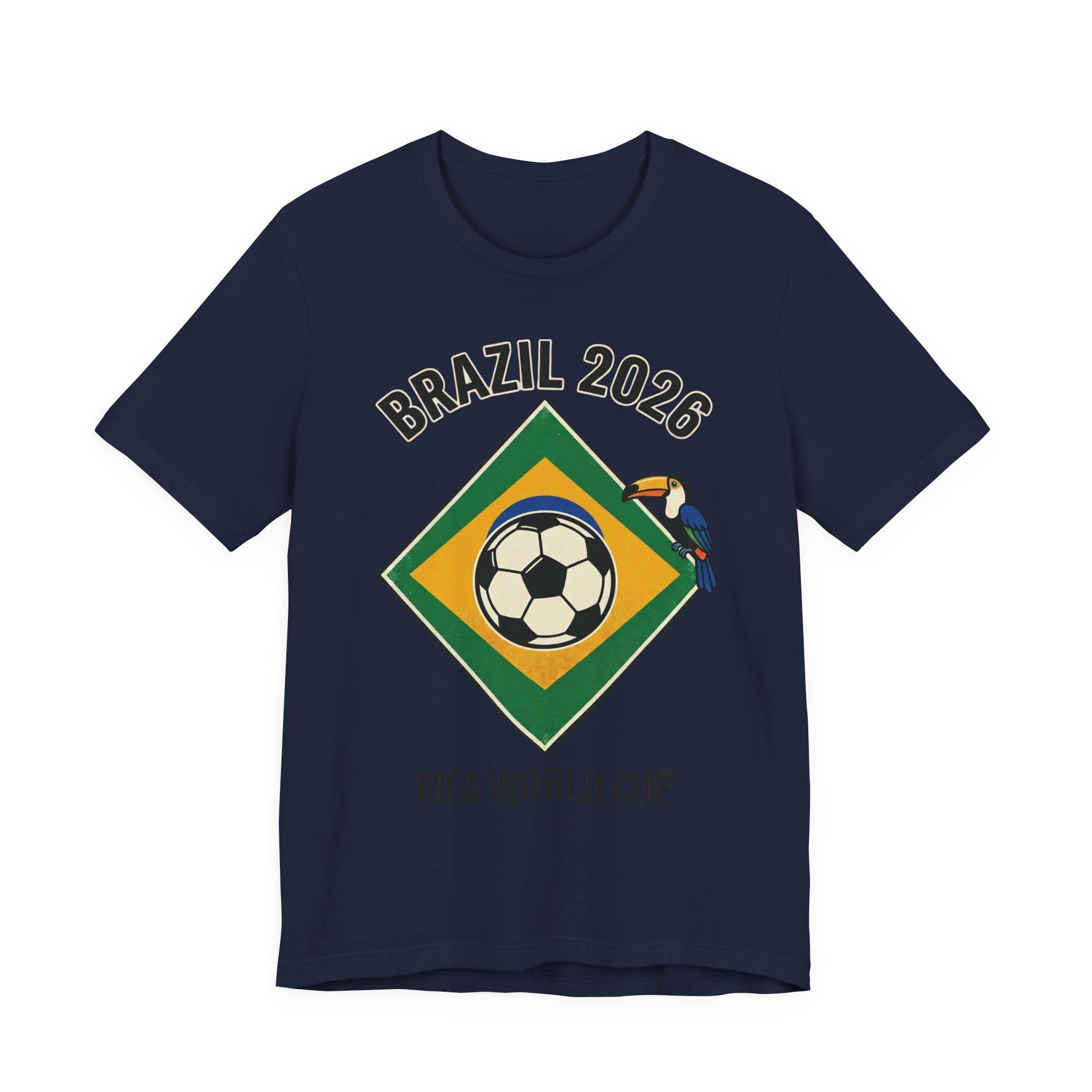 Unisex Jersey Short Sleeve Tee/Brazil Ball in the flag