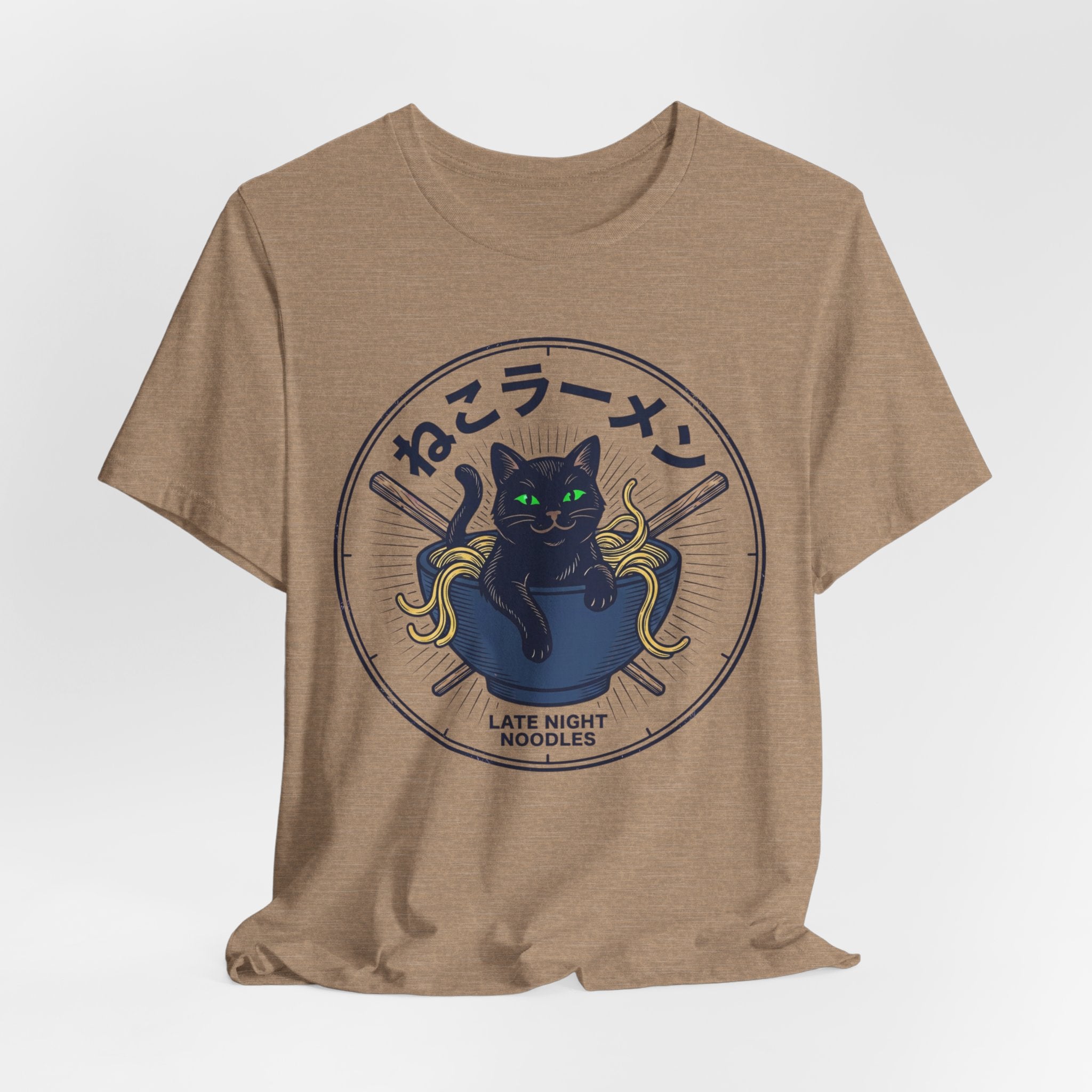 Black Cat Ramen Bowl Tee | Late Night Noodles
