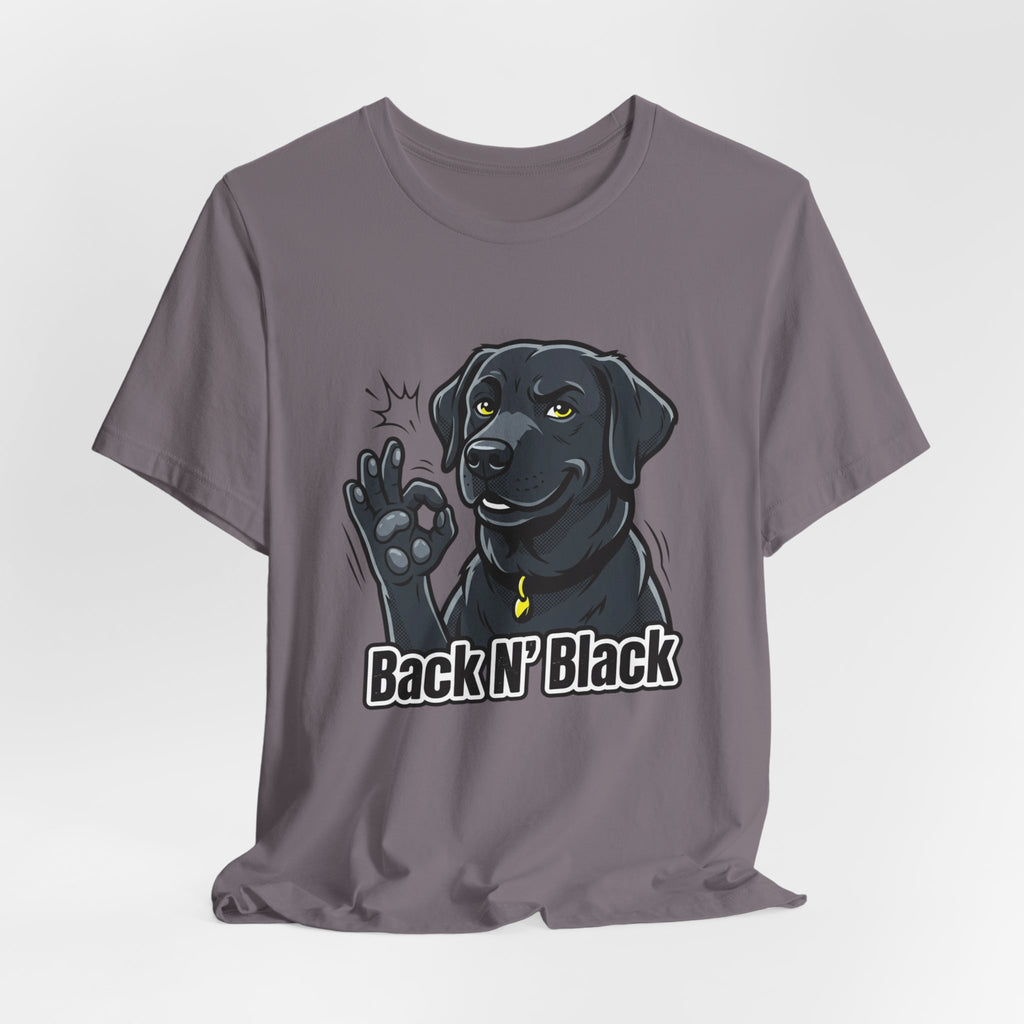 Back N' Black Black Lab Dog Tee | Labrador Illustration, Funny Paw OK Design