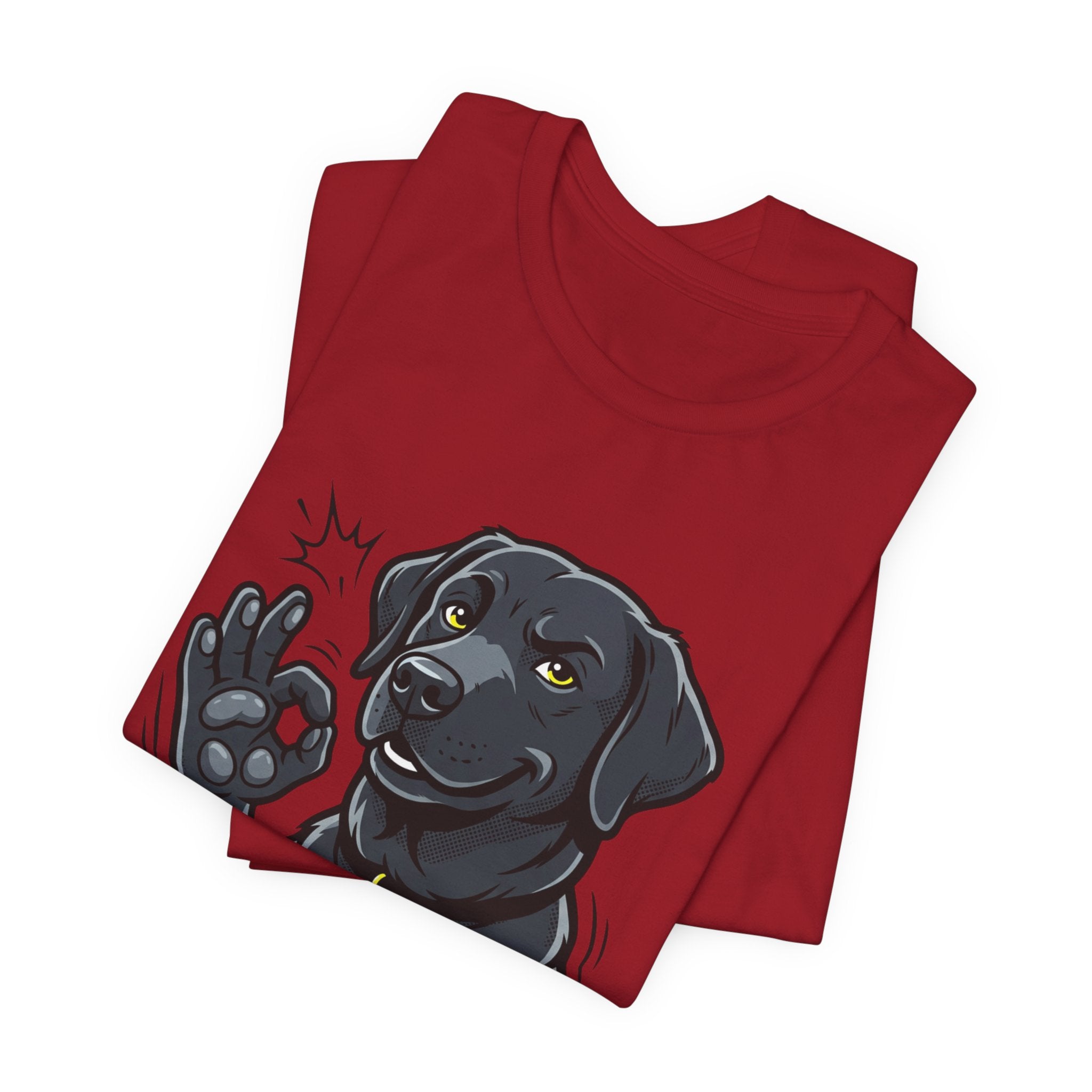 Back N' Black Black Lab Dog Tee | Labrador Illustration, Funny Paw OK Design
