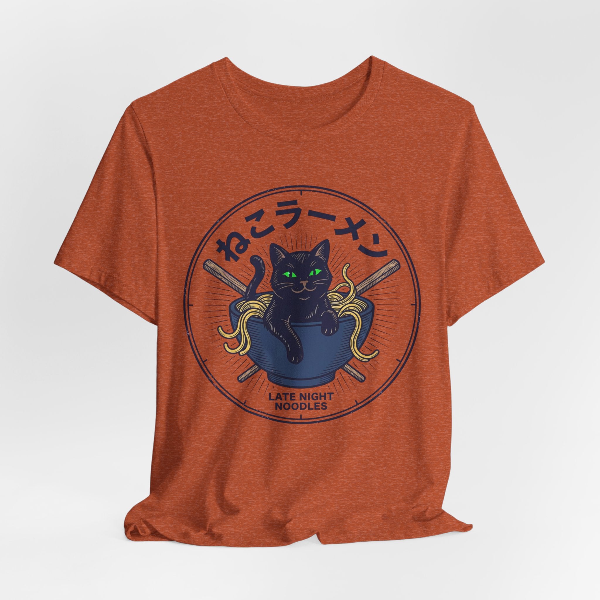 Black Cat Ramen Bowl Tee | Late Night Noodles
