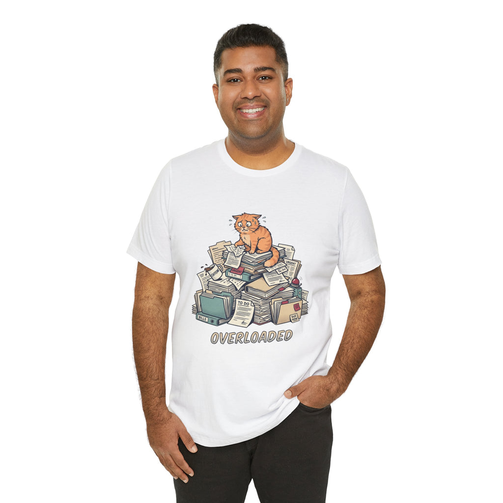 Overloaded Cat/Tee | Funny Cat Graphic T-Shirt