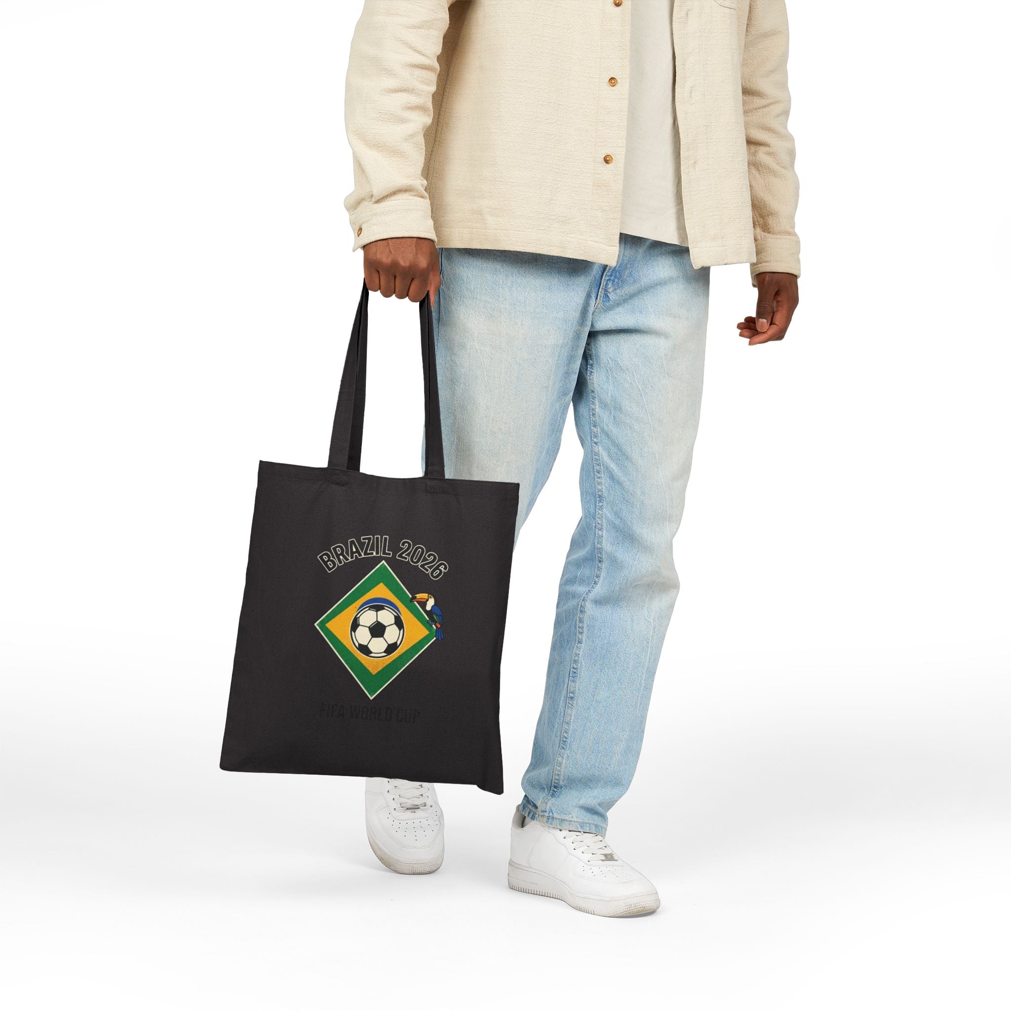 Cotton Canvas Tote Bag/ Brazil/ gool in flag