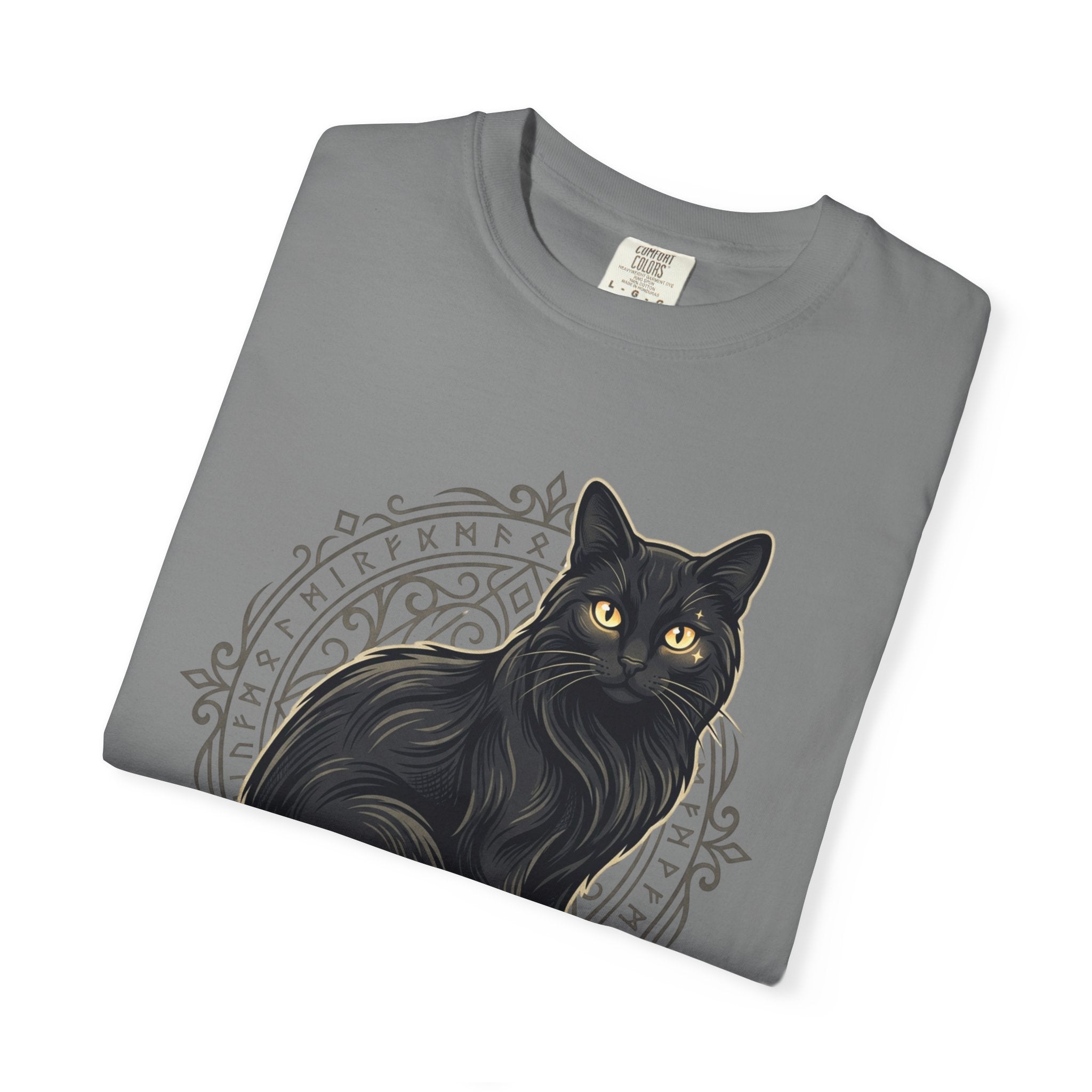 Hello Darkness My Old Friend black cat T-Shirt | Gothic Cat Tee