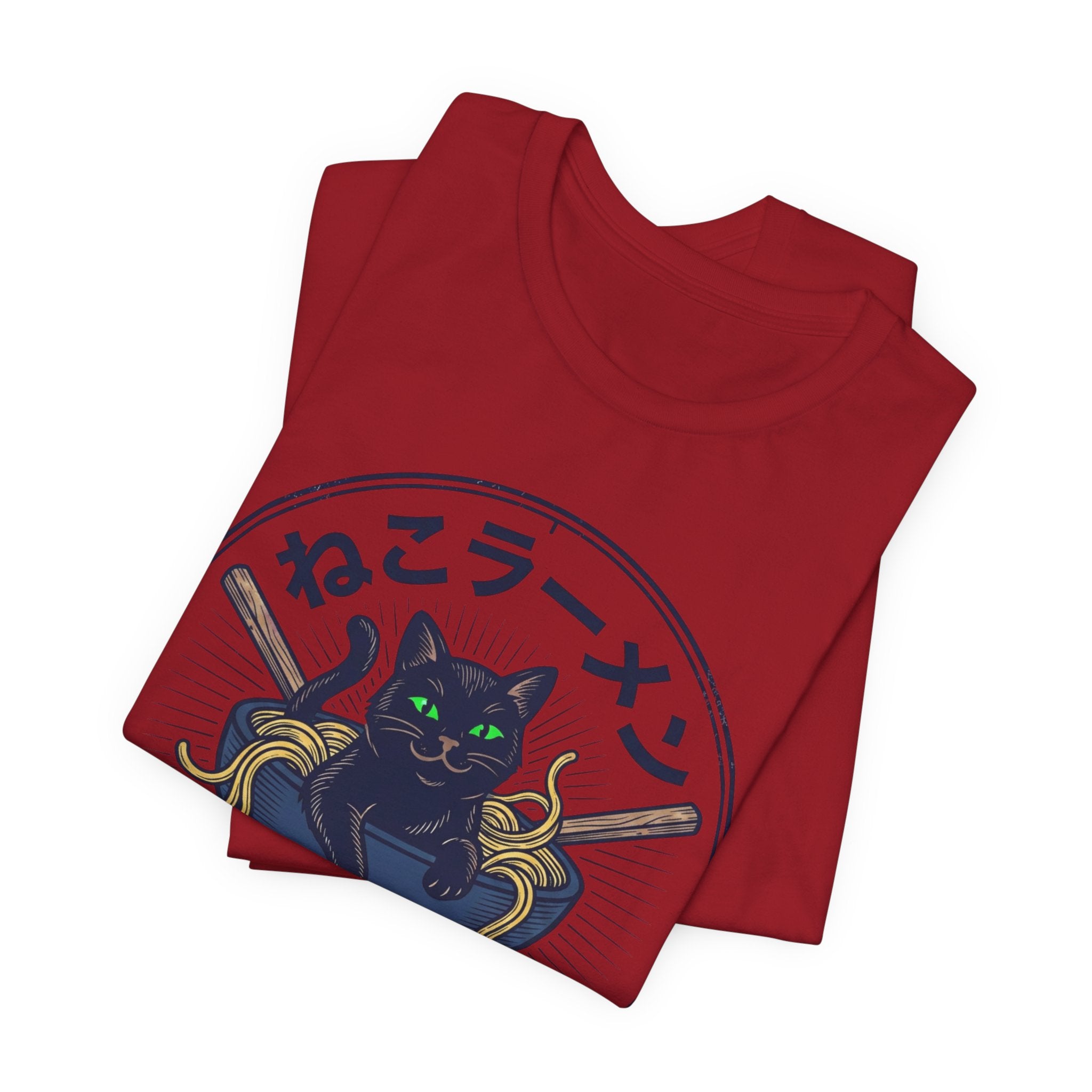 Black Cat Ramen Bowl Tee | Late Night Noodles